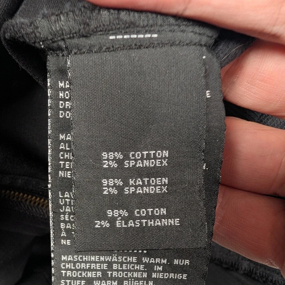 Harley Davidson Womens XL Black Full Zip Lace Up Back Skull Top Biker Spellout - Picture 7 of 9